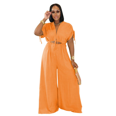 Women’s Lace-Up Jumpsuit