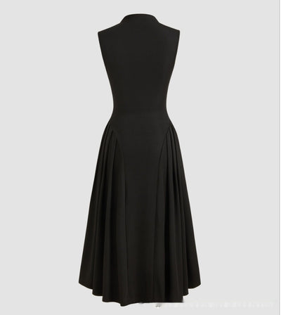 Robe unie à col haut