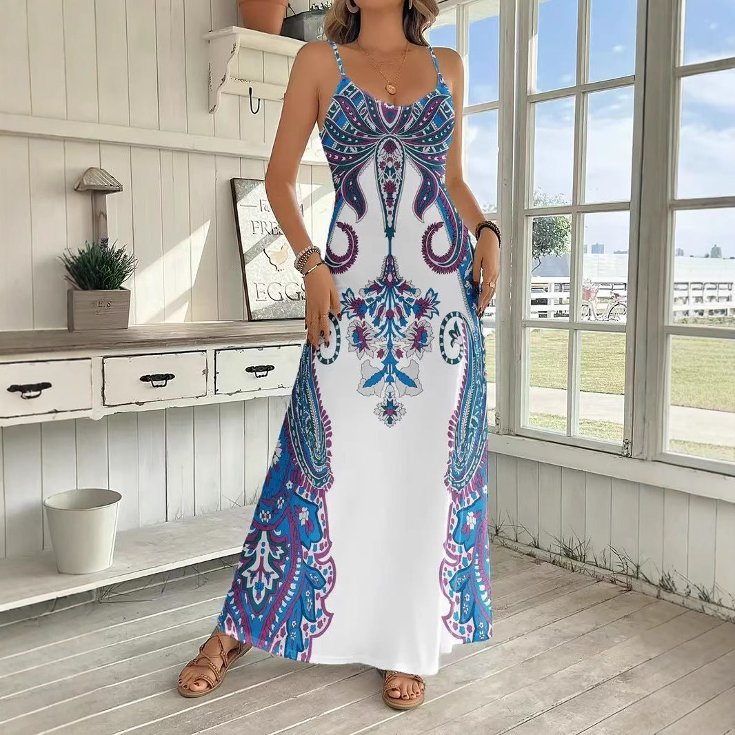 Printed V-Neck Jumpsuit