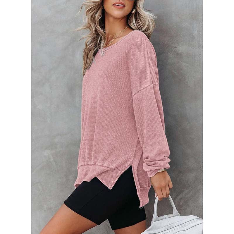 Women's Waffle Knit Sweatshirt