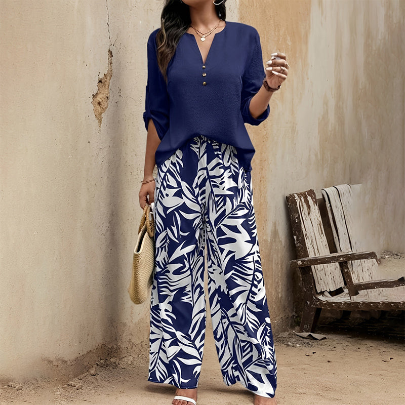 V-neck Top & Pants