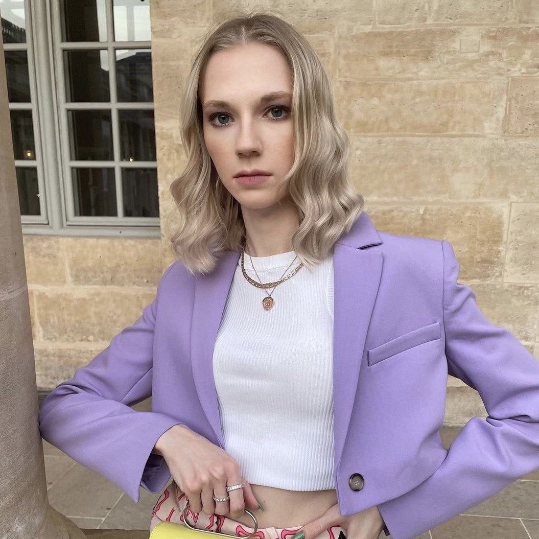 Purple Short Blazer