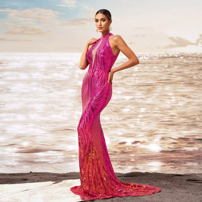 Women's Formal Sequin Mermaid Gown - Shé Hauté