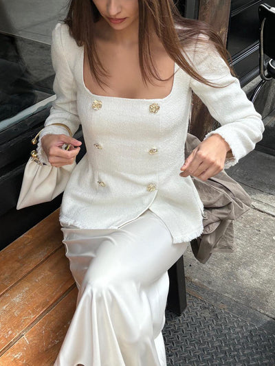 Waist Slim Long Blazer
