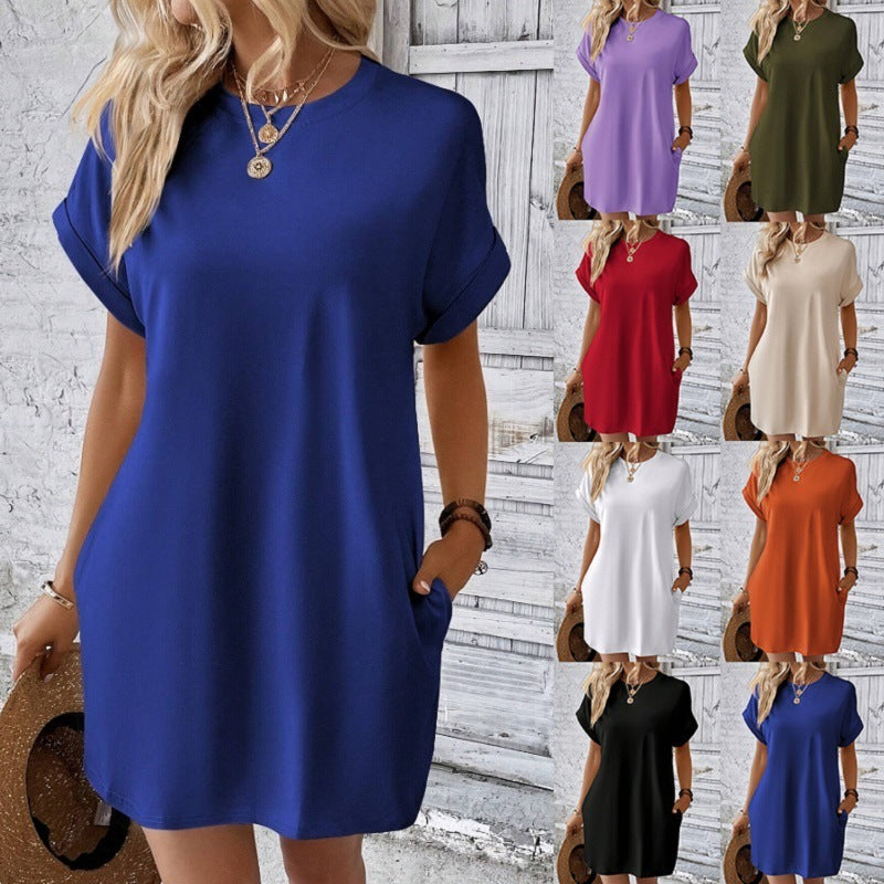 Solid Color Summer Dress
