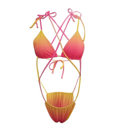 Women's Gradient Tie Bikini Set - Shé Hauté