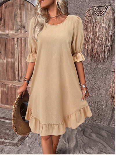 Solid Color Loose Dress