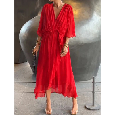 Robe d'été irrégulière nouée