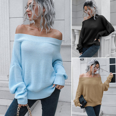 Tricot confortable à épaules dénudées