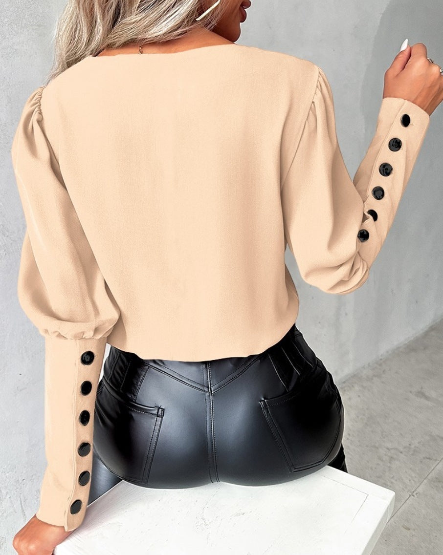 Long Sleeve Button Top