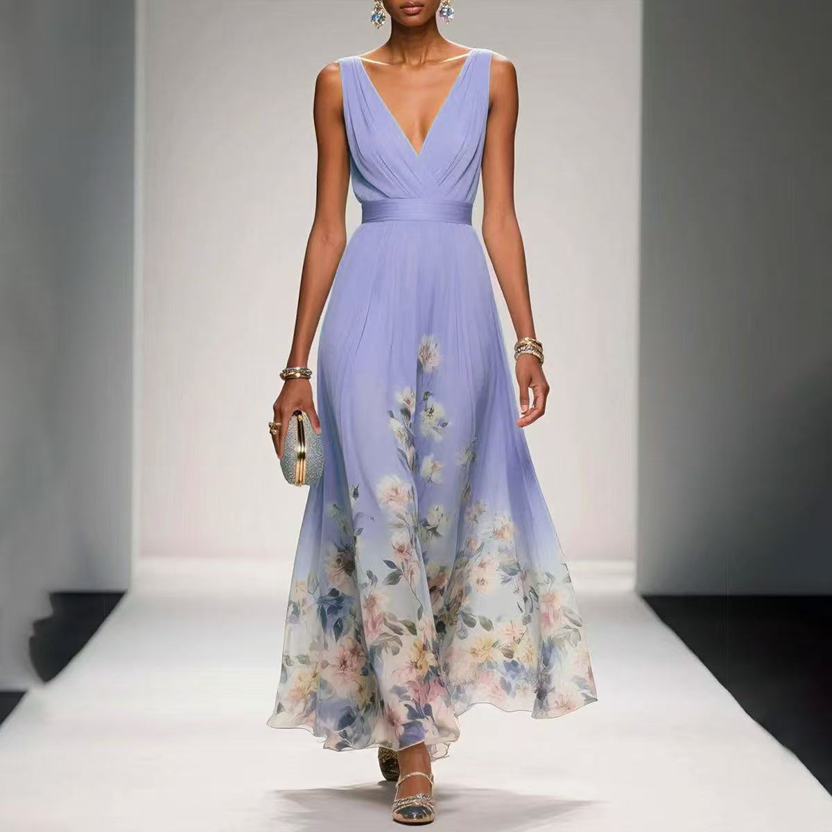 Robe nuisette imprimée