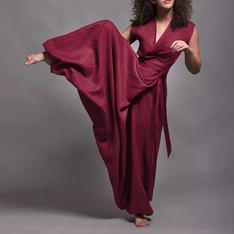Summer V-Neck Jumpsuit