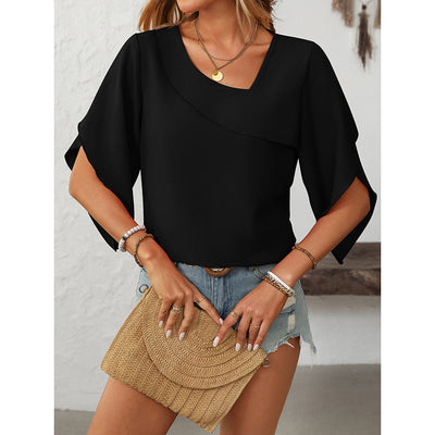 Women's V-Neck Work Blouse