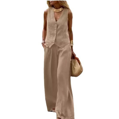 Solid Color Casual Suit