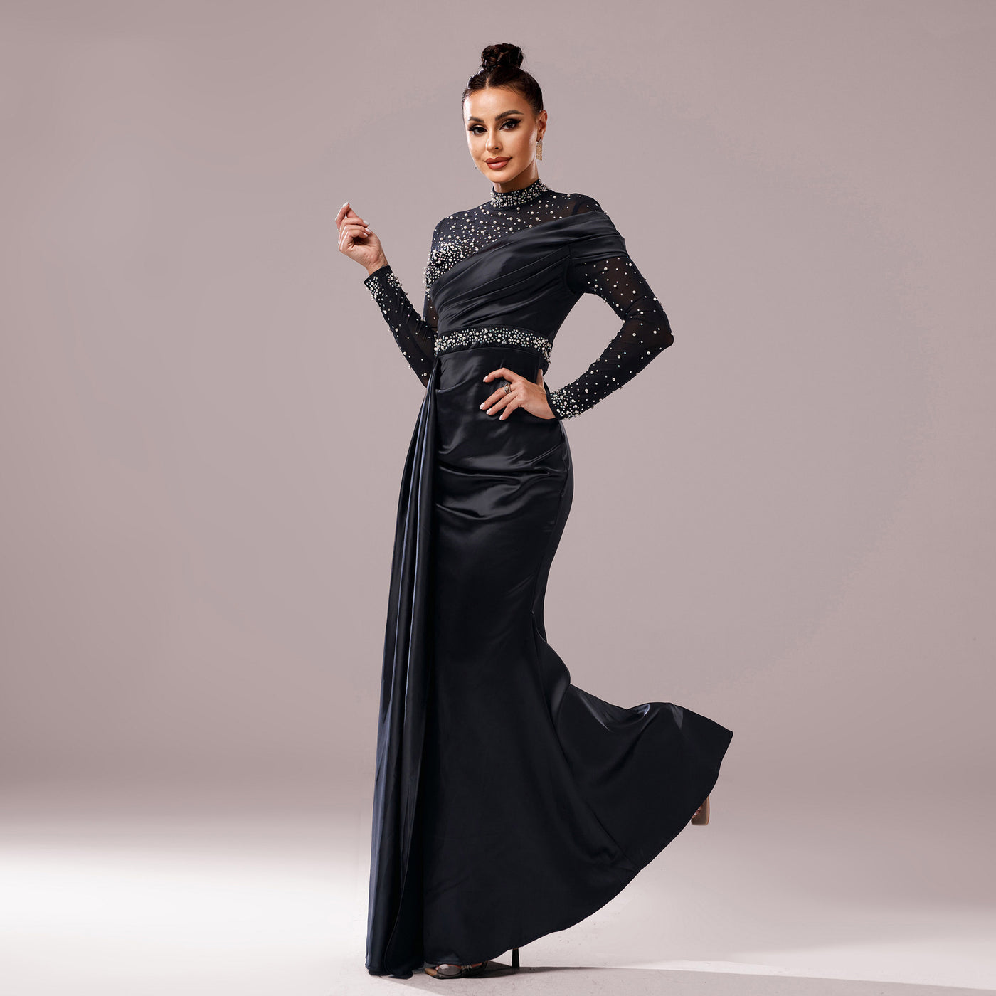 Women's Long Sleeve Pearl Dress - Shé Hauté