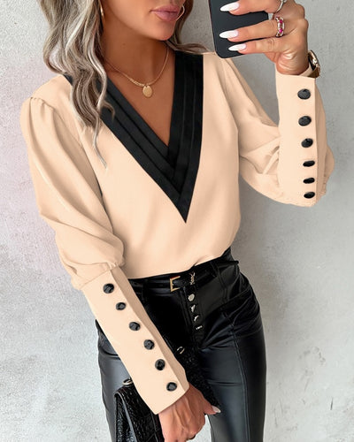 Long Sleeve Button Top