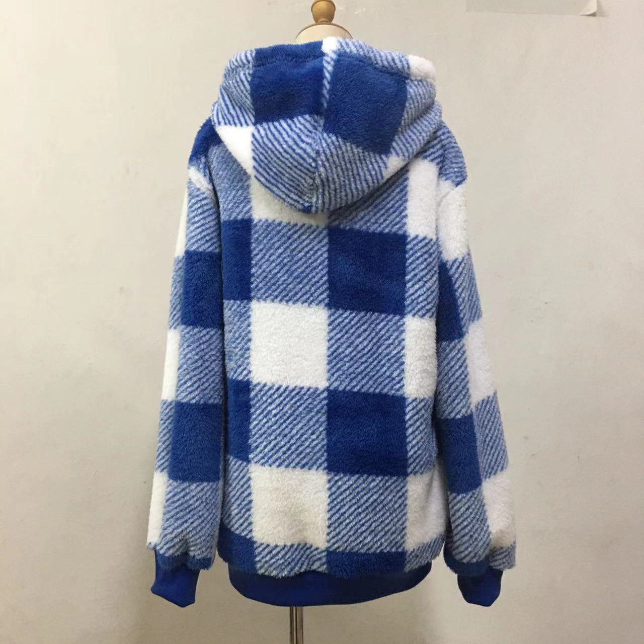 Women's Plaid Hooded Sweatshirt