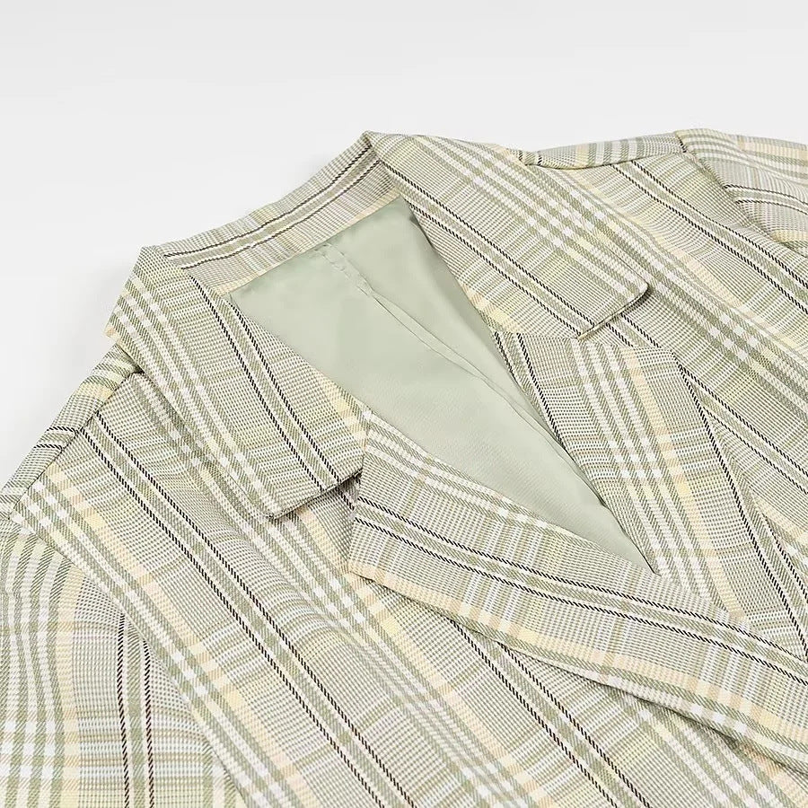 Blazer à carreaux