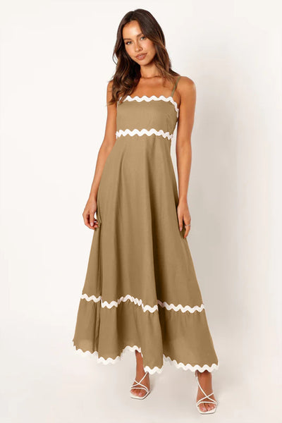 Solid Color Beach Maxi Dress
