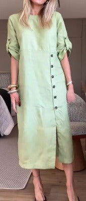 Robe midi boutonnée