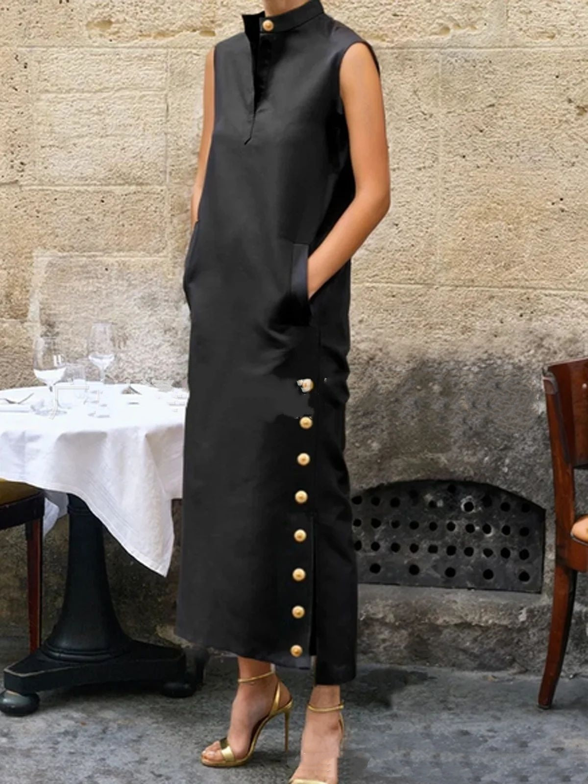 Robe imprimée à col en V