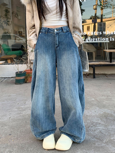 Denim ample délavé