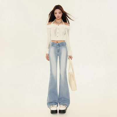 Slimming Elastic Slightly Denim Pants - Shé Hauté