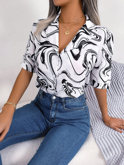 Women's Tie-Dye Lapel Shirt