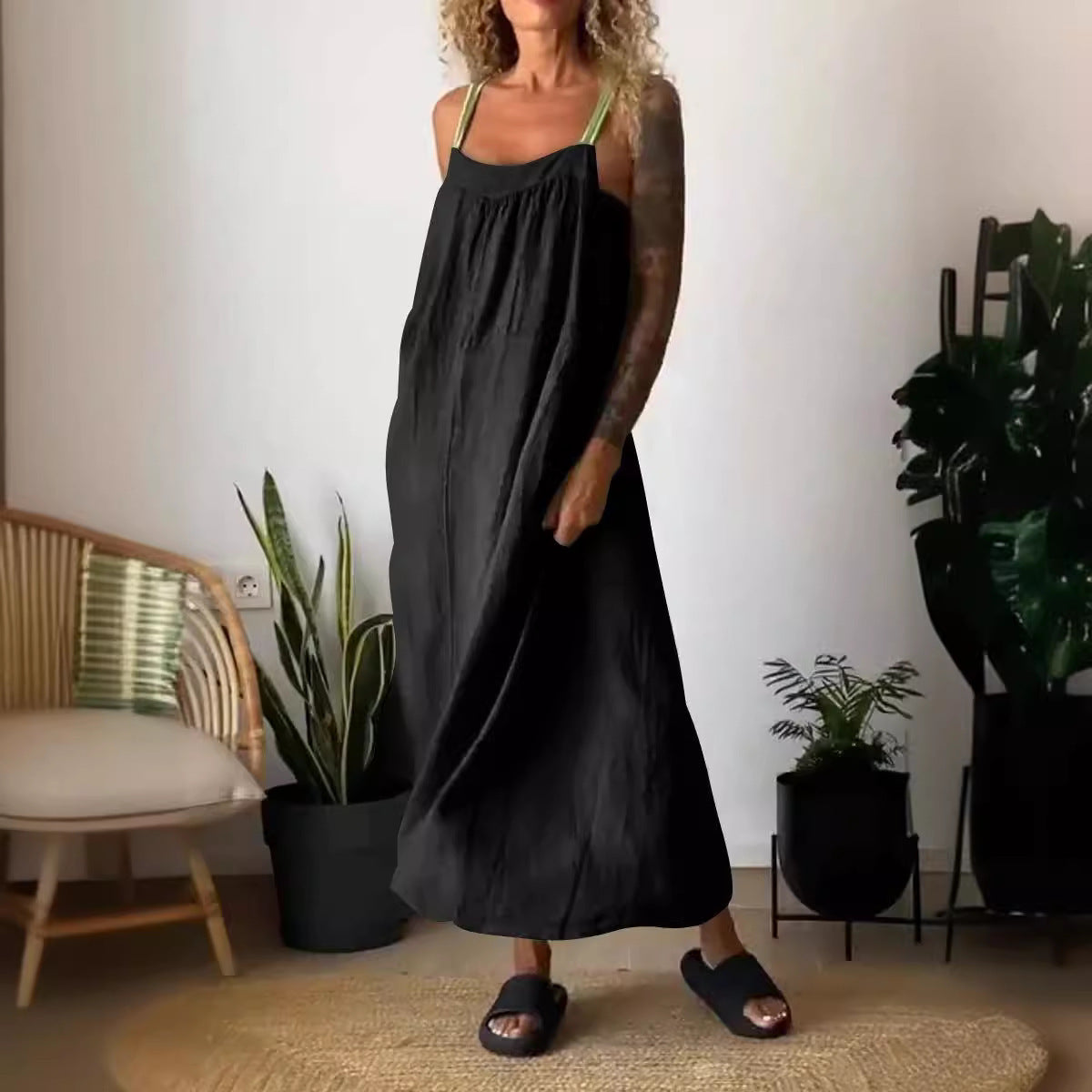 Linen Blend Dress