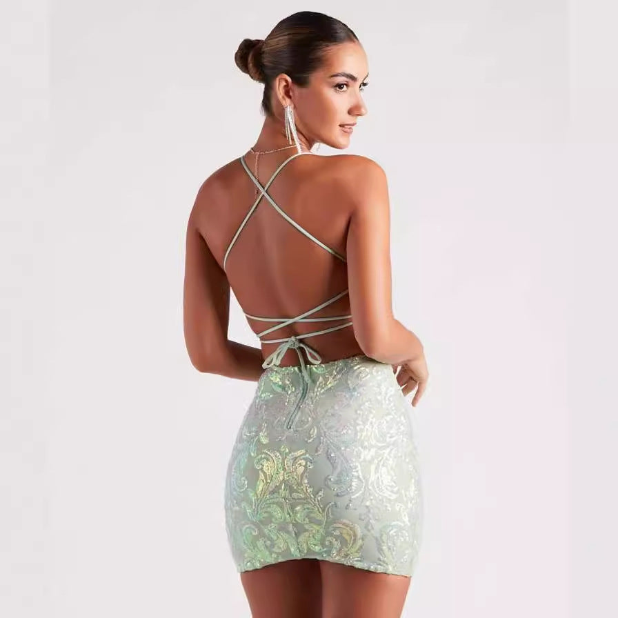 Slim Fit Sequin Dress