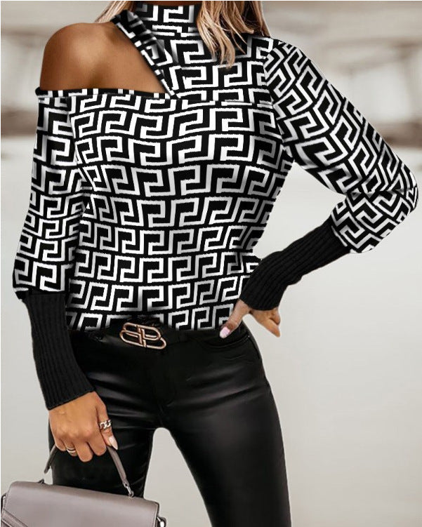 Geometric Long Sleeve Top