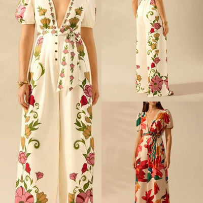 Fashion V-Neck Jumpsuit