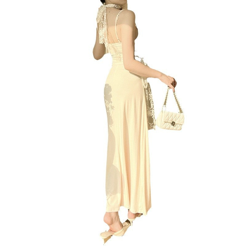 Lace Slit Dress