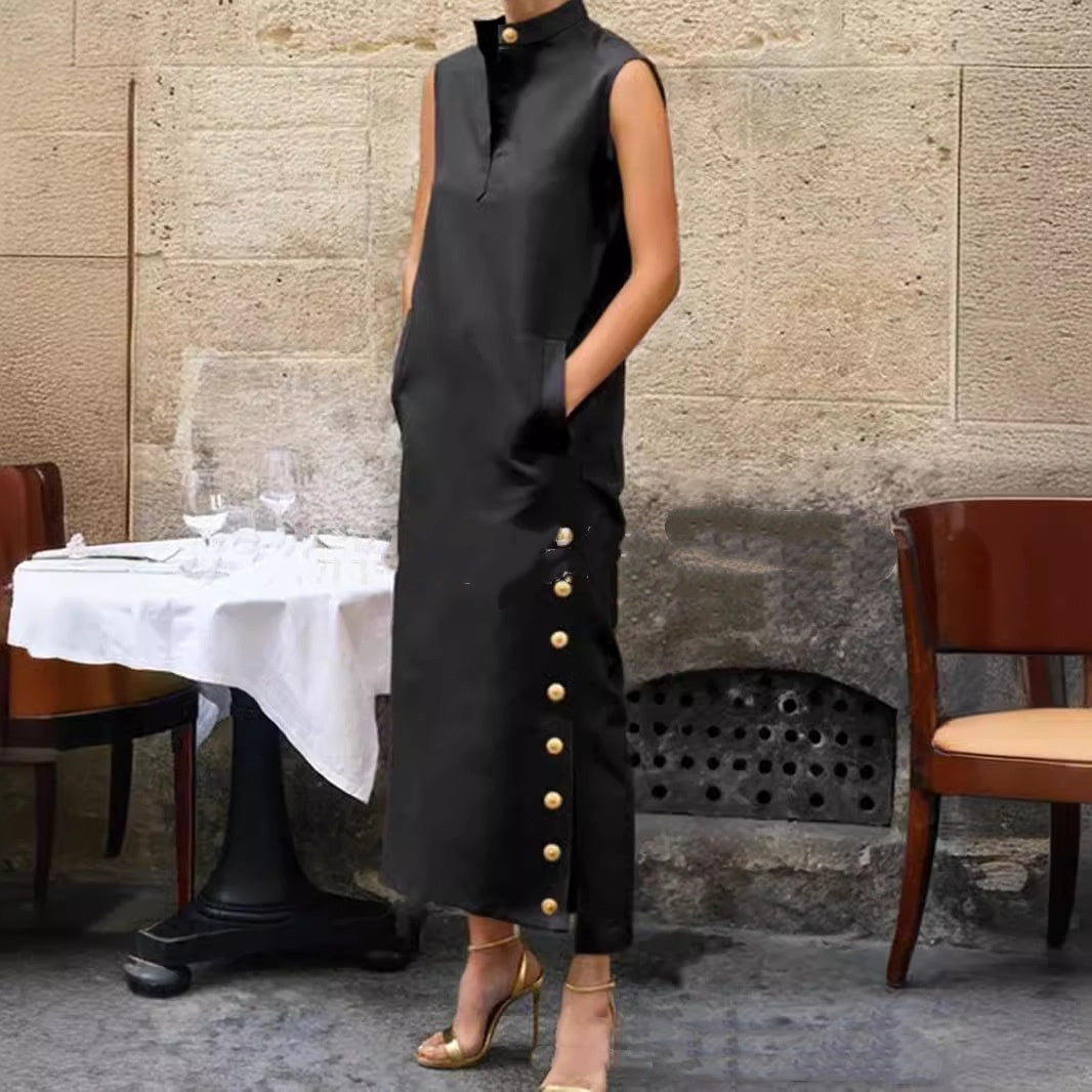 Robe imprimée à col en V