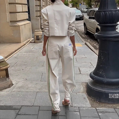 Lapel Short Suit Set