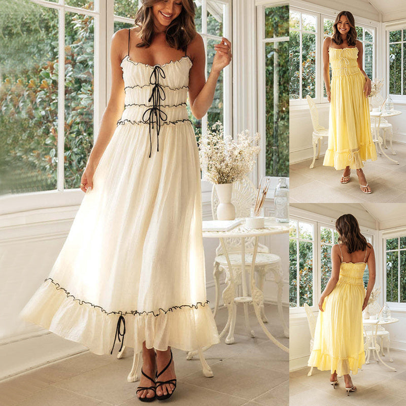 Bow Strap Maxi Dress