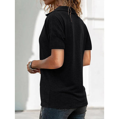 Women's Zipper Polo Shirt
