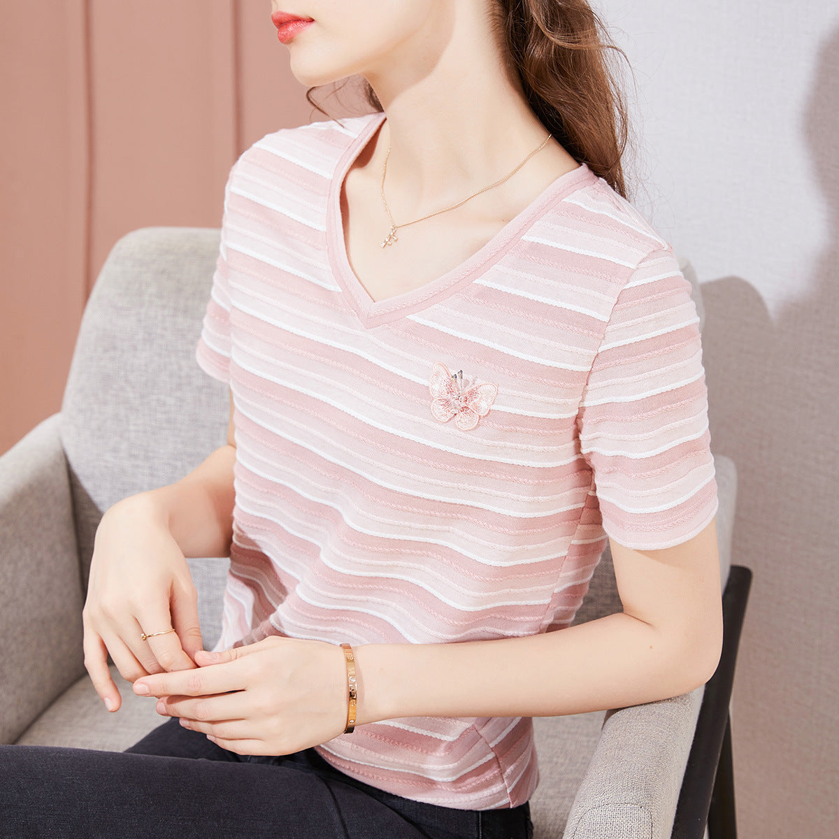Butterfly Stripe Tee
