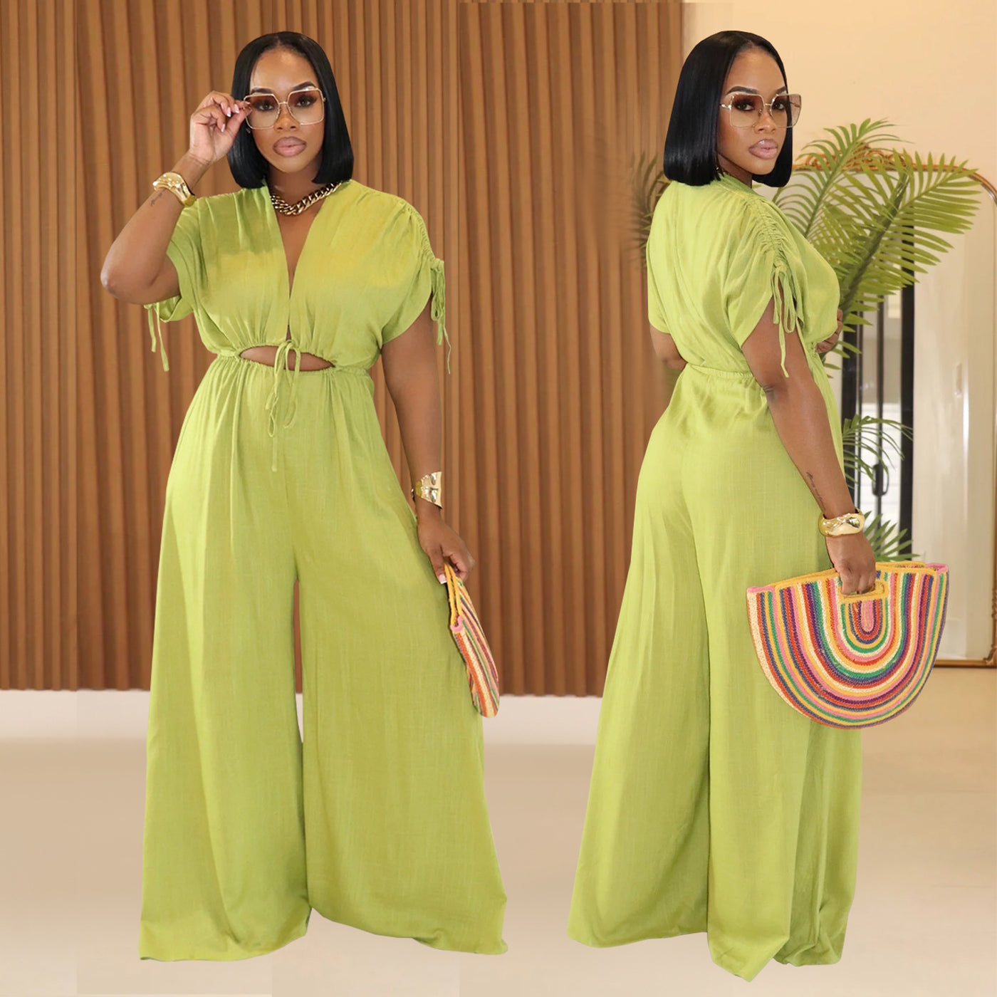 Women’s Lace-Up Jumpsuit