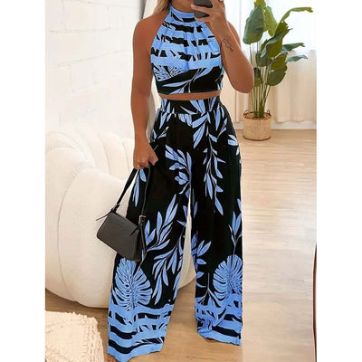Graphic Crop Top Set