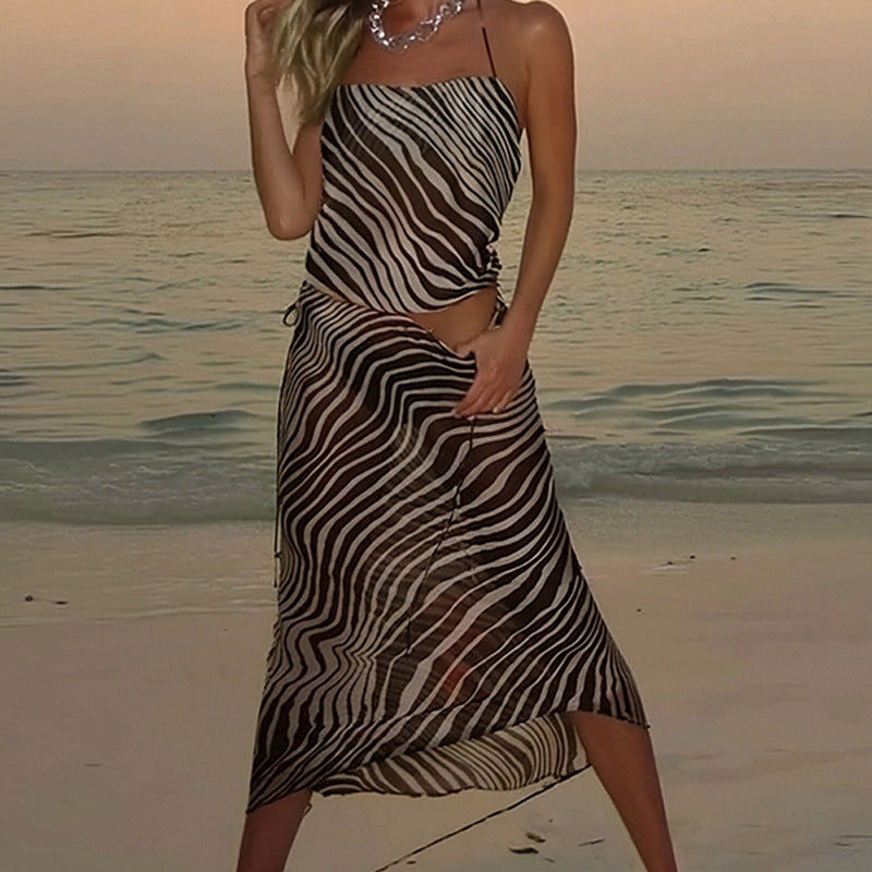 Printed Split Maxi Dress