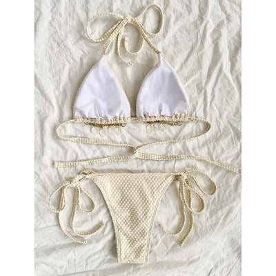 Women's Halter Lace-Up Bikini - Shé Hauté
