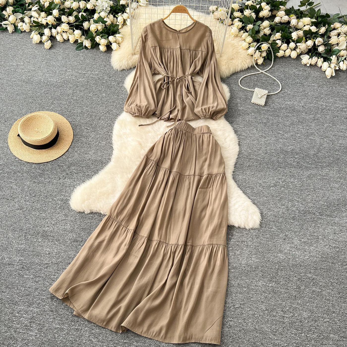 Round Neck Shirt Set