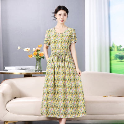 Robe portefeuille fleurie