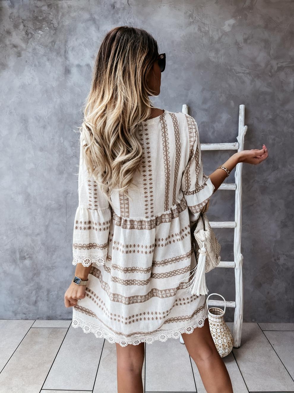 Robe à imprimé géométrique