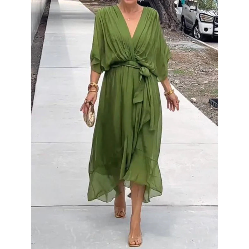 Robe d'été irrégulière nouée