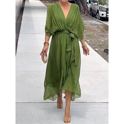 Robe d'été irrégulière nouée