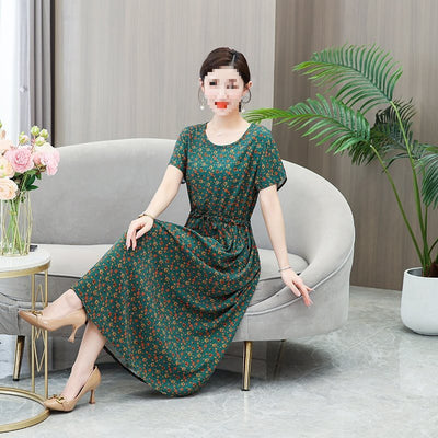 Robe portefeuille fleurie