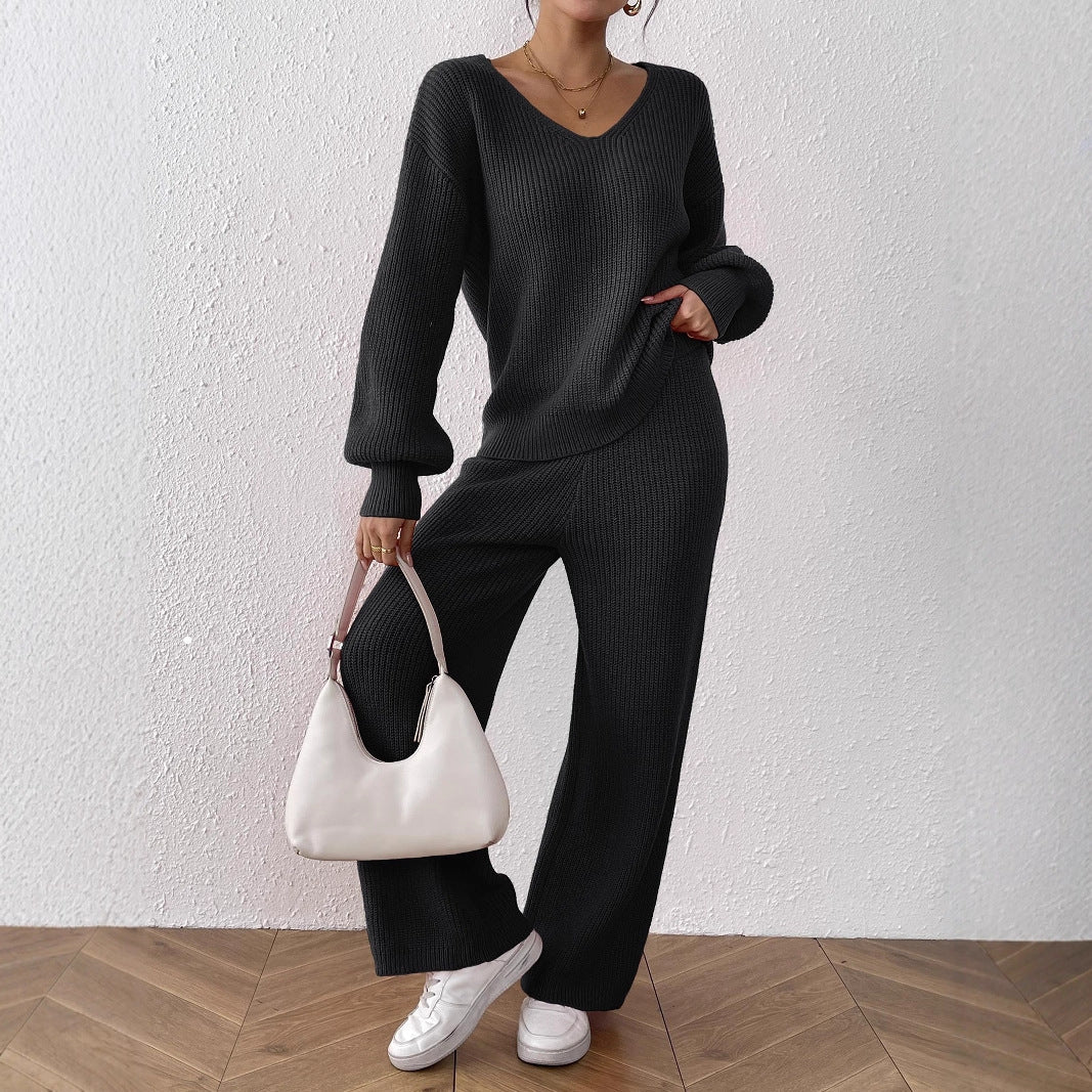 Casual 2-Piece V-Neck Suit
