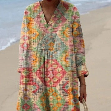 3D Floral Shirt Dress